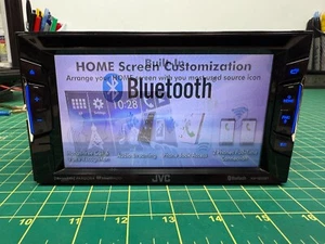 JVC DOUBLE 2 DIN HEADUNIT HEAD UNIT RADIO Bleutooth KW-V230BT Tested Aux USB - Picture 1 of 9