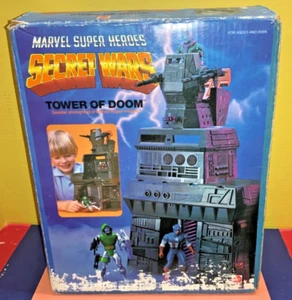 VTG ’84 Mattel Marvel Super Heroes Secret Wars Tower of Doom 7472 w/ Box - AS IS - Picture 1 of 22