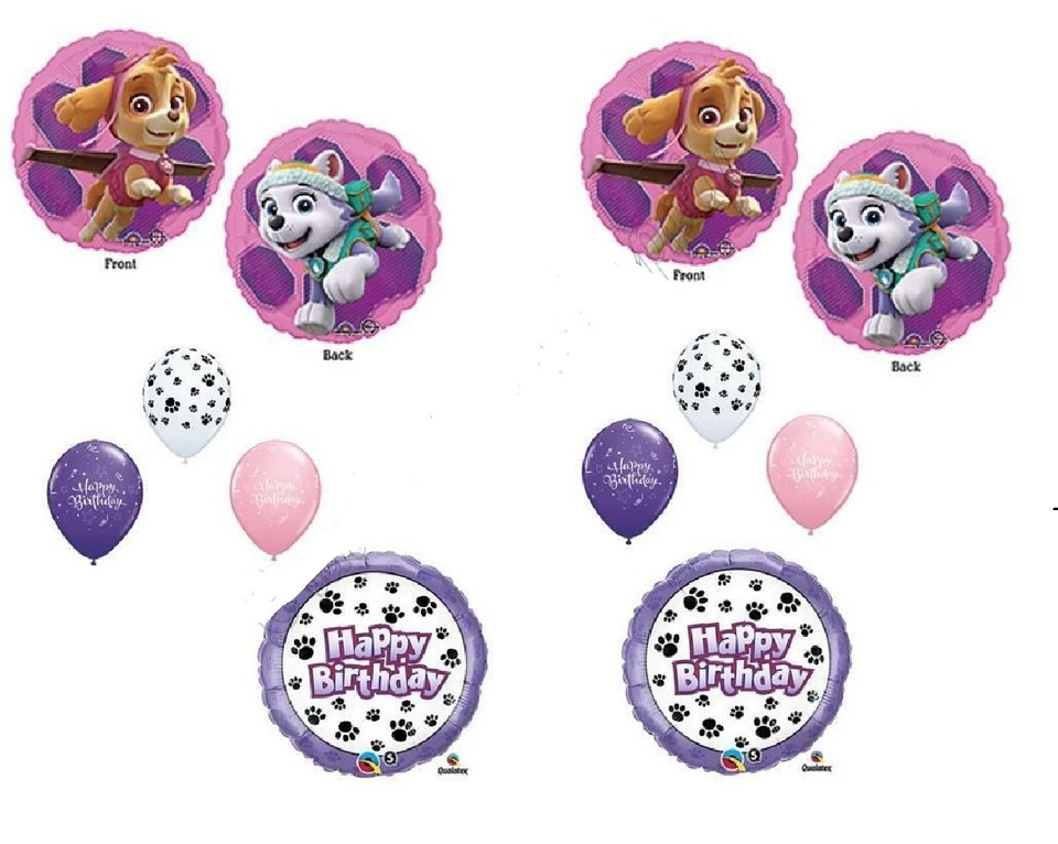 10 peças conjunto de BALÃO SKYE EVEREST patrulha com estampa de pata ANIVERSÁRIO festa favorece cachorro cachorro - Imagem 1 de 1