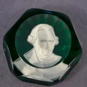 BB Marbles: PAPERWEIGHT, Baccarat. Patrick Henry Sulphide. (BB867) - Picture 1 of 9
