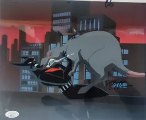 Batman Beyond 1999 pintado a mano producción animación cel firmado Bruce Timm JSA - Imagen 1 de 7