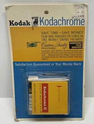 Película de película doble de colección Kodak Kodachrome II 8 mm rollo de 25 pies. Caducado 68 RARO NOS ⭐️ Foto 1 de 4