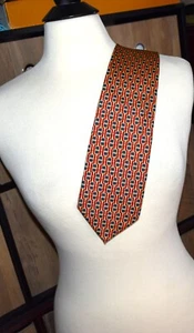 Corbata De Colección Paolo Diseñada por Paolo Gucci Logo Negro Dorado Rojo Corbata Seda Corbata - Imagen 1 de 5