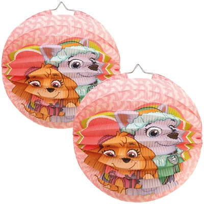 COM-FOUR® 2x Ballon-Laterne für Kinder - Papierlampion Paw Patrol - Martinslaterne