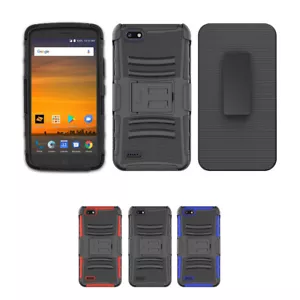Stoßfeste Rüstung Gürtel Holster Combo Abdeckung Etui für Boost Mobile ZTE Blade Force - Bild 1 von 7