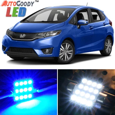 Kit de paquete interior de 8 luces LED azules premium para Honda Fit 2009-2019 + herramienta Foto 1 de 4