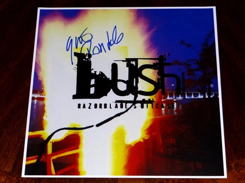 BUSH GAVIN ROSSDALE SIGNED RAZORBLADE SUITCASE 12X12 ALBUM COVER PHOTO & SETLIST Cover