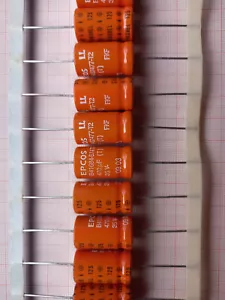 100x 470μF 470uF 35V Elko assiale Epcos Siemens Sikorel 125°C B41684 - Foto 1 di 2