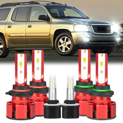 FOR GMC Envoy 2002-2009 LED 9005 9006 880 Headlight Fog Lights Combo 6000K Bulbs - Изображение 1 из 4