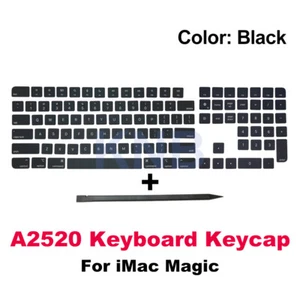 Original New A2520 Keycaps Keys For iMac Magic A2520 Keyboard Repair Black Key - Afbeelding 1 van 6
