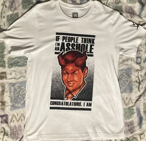 WWE Vince McMahon Devil I'm An A$$hole Wrestlemania 38 Shirt Size Large RARE WWF - Picture 1 of 3