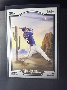 Wyatt Langford 2025 Topps x Bob Ross Joy of Baseball #37 Texas Rangers - Imagen 1 de 1