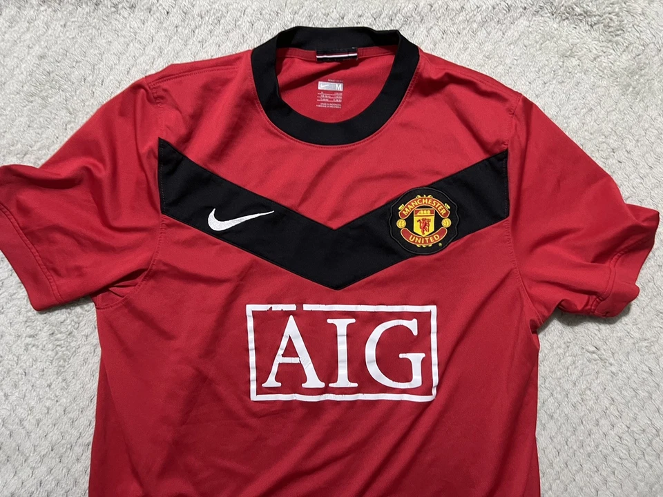 Camiseta de fútbol local Manchester United 2009/2010 Camiseta de fútbol Nike Inglaterra talla L Foto 1 de 4