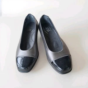 SAS Tripad Comfort Two-Tone Cap Toe Ballet Flats Leather Shoes Women's 6 W - Picture 1 of 7
