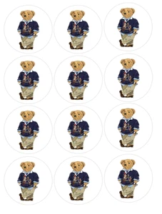 12 Polo Bear essbare Bildrunden, Dessertbilder, Oblatenpapier, vorgeschnitten - Bild 1 von 4