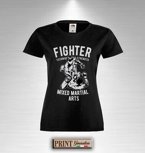 T-Shirt arti marziali sport gara tecnica battaglia sfidare guantoni uomo donna - Photo 1 sur 5