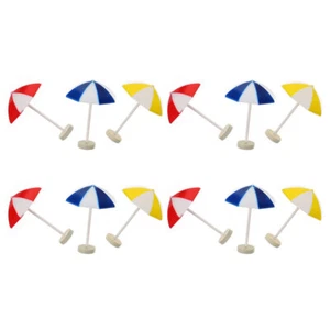 12 Pcs Strandschirme Ornamente Mini-Regenschirm- Mini-Sonnenschirme - Picture 1 of 12