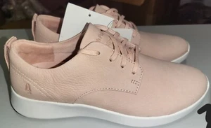 HUSH PUPPIES Women's Modern Work Lace-up Pale Pink Leather Everyday Shoes Size 7 - Picture 1 of 11