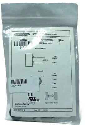 Banner Engineering QS186EQ 61619 10-30 V DC Photoelectric Proximity Sensor - Image 1 of 4