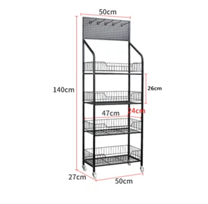 Retail Shop Fittings Shelf Supermarket Store Bread Drink Snack Toy Holder Rack - Picture 1 of 11