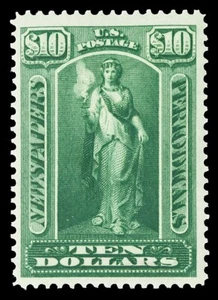 Scott PR122 1896 $10.00 Newspaper Issue Mint VF OG HR Cat $42.50 - Picture 1 of 1