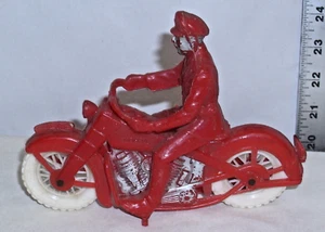 AUBURN RUBBER LARGE HARLEY DAVIDSON RED MOTORCYCLE TOY - Picture 1 of 3