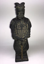 Vintage Chinese Terracotta Figurine Warrior Soldier Repro, Repaired AS IS