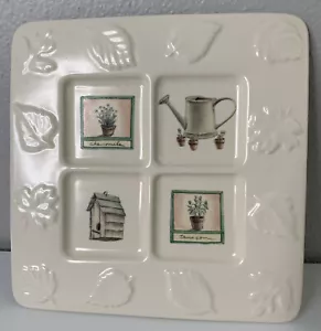 Pfaltzgraff Naturewood Divided 8.25" Square Plate Trivet or Wallhanging Made USA - Picture 1 of 3