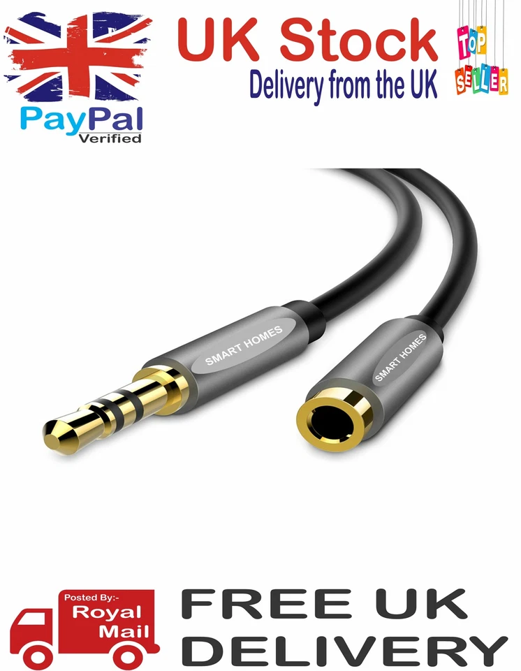 3.5mm Headphone Extension Cable, Cable Creatio 3.5mm Male to Female Stereo Audio - Image 1 of 1