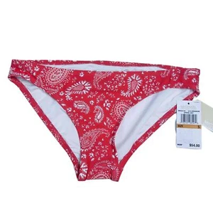 NWT Michael Michael Kors Size S Swimwear Bottom Red Paisley Bikini - Picture 1 of 6