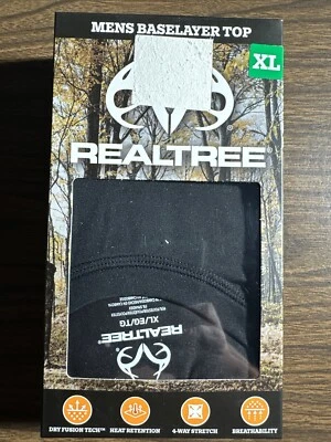 REALTREE Men's XL Baselayer Long Sleeve Top Dry Fusion, Heat Retention, Tagless - Image 1 of 4