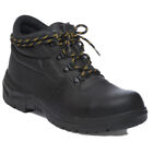MENS WORK BOOTS LEATHER SAFETY LIGHTWEIGHT STEEL TOE CAP HIKER ANKLE HIKING SHOE