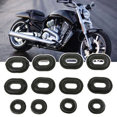 12x Panel Oval Round rubber Motorcycle Side Cover Grommets Universal Accessories Foto 1 de 4