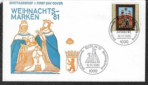 Germany Berlin 1981 Christmas FDC with cachet unaddressed - Picture 1 of 2