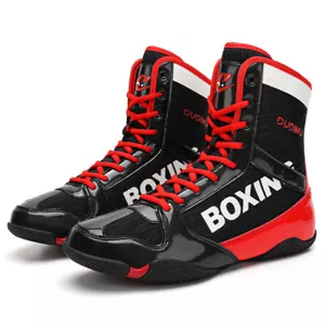 Men Boxing Shoes Wrestling Fighting Footwear Outdoor Running Weightlift Sneakers - Picture 1 of 15