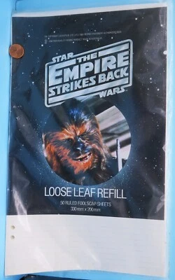 RECARGA DE HOJAS SUELTAS ESB australiana 50 hojas '80 de colección Star Wars CHEWBACCA MIP Foto 1 de 2