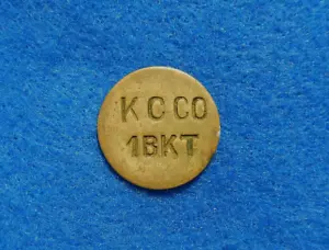 Maryland Cannery 1 Bucket Token, Kirby Canning Co., Trappe MD, latón vintage💎 - Imagen 1 de 2