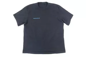 HELMUT LANG BLACK BLUE XL PROMO BRANDS LOGO TEE TSHIRT MENS PREOWNED - Picture 1 of 7