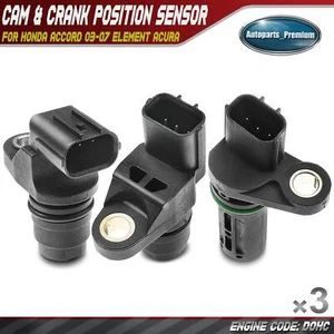 2x Camshaft & 1x Crankshaft Position Sensor for Honda Accord 03-07 Element Acura - Picture 1 of 8
