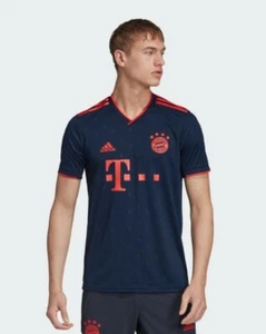 New Adidas FC Bayern Third Jersey DW7411 Blue Size Small NWT - Picture 1 of 8