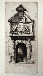 Entrada de arco de grabado Frederick Arthur Farrell (1882-1935). Artista de guerra de la Primera Guerra Mundial - Imagen 1 de 5