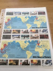 USA Stamps - 20 X 1944 Road To Victory Stamps - Picture 1 of 1