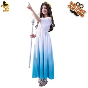 Girls Greek Costume Roman Blue Cute Costume Princess Costume - Picture 1 of 4