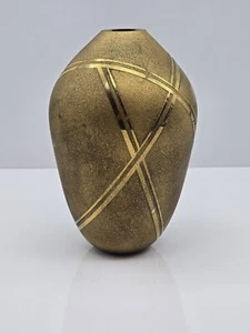Kevin Gray Glas Gold Glas Vase Signiert - Bild 1 von 7