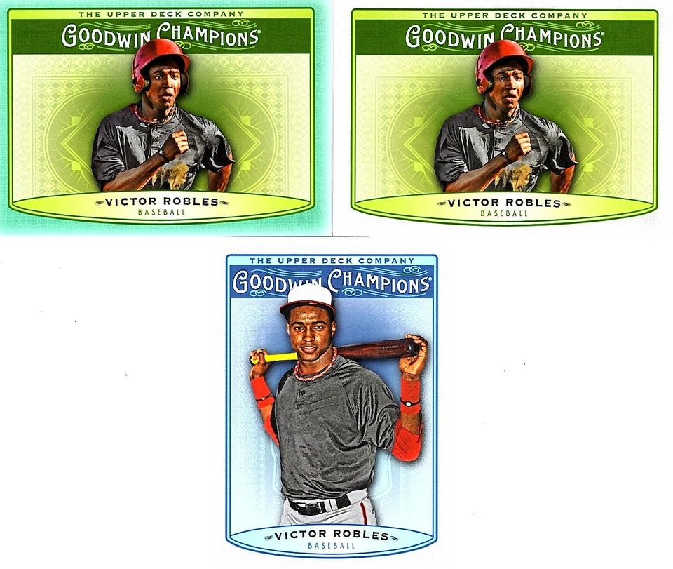 VICTOR ROBLES 2019 GOODWIN TOURQUOISE PARALLEL HORIZONTAL & BASE 99 & BASE 49 - Image 1 of 2