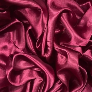 10m WHOLESALE Plain Silk Satin Fabric Dress Draping Party Backdrops 60" WINE RED - Picture 1 of 2