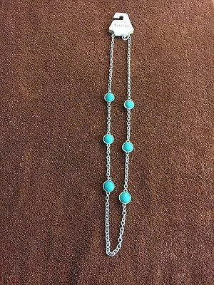 Trifari Silver and Turquoise Fashion Necklace  - New with Tags - Image 1 of 4