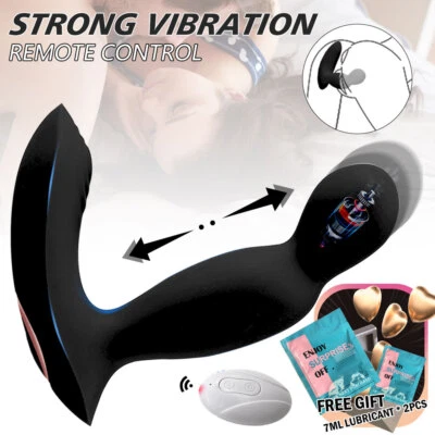 Male Prostate Massager P-spot  Anal Butt Plugs Vibrator Dildo Sex Toys Men - Image 1 of 4
