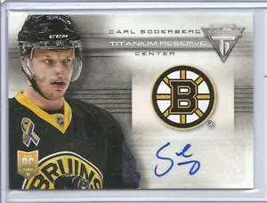 2013-14 PANINI TITANIUM RC RESERVE AUTO CARL SODERBERG # TR-CSO BRUINS - Picture 1 of 1