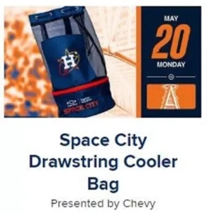 Sealed Houston Astros SGA Space City Drawstring Cooler Bag 5/20/2024 Chevy - Picture 1 of 3